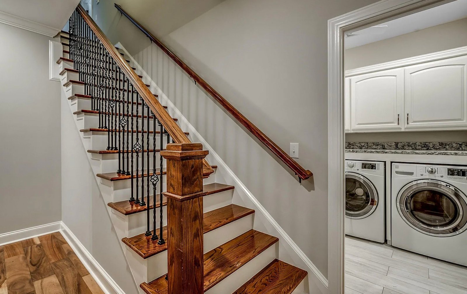 Custom iron staircase at 1025 Muscovy