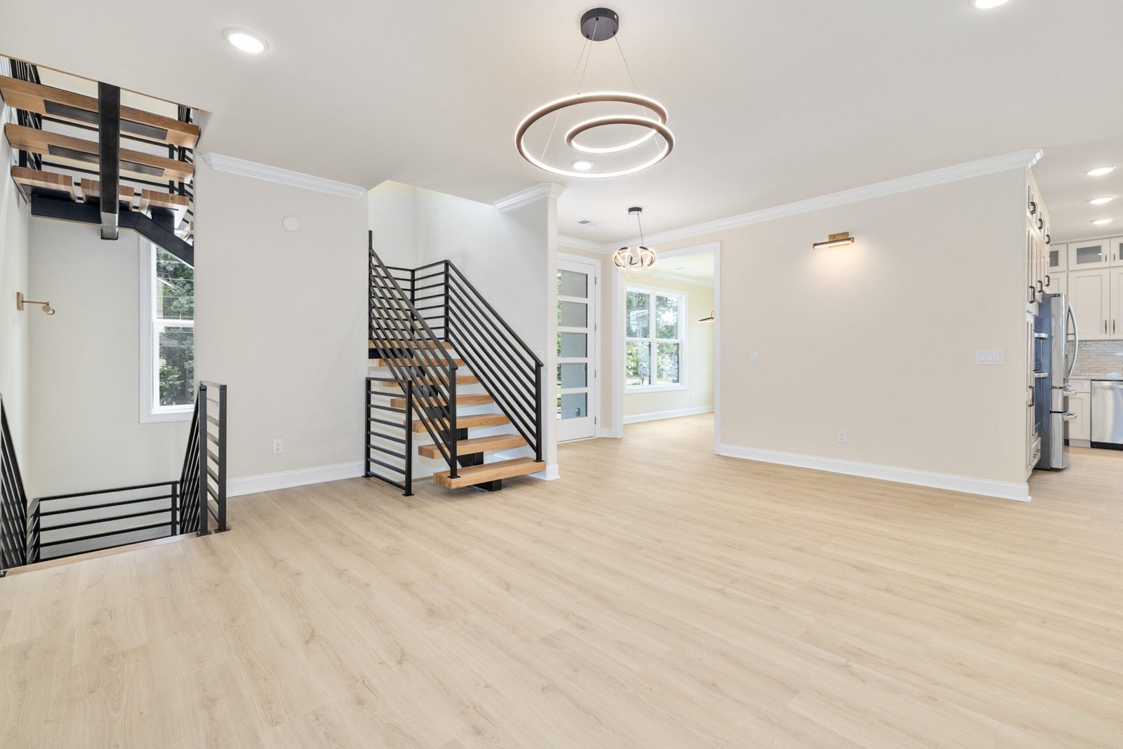 Custom steel staircase at 346 Ridge Road
